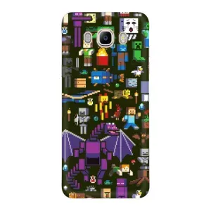 Чохол Майнкрафт на Samsung Galaxy J7 2016 / J710 / J7108 (AlphaPrint) Minecraft (Колаж Майнкрафт)