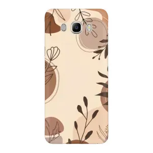 Чохол з принтом «Коричневі квіти» для Samsung Galaxy J7 2016 (J710, J7108)