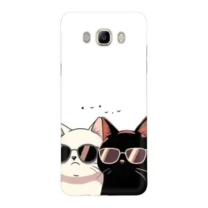 Чехол с рисунком кот на Samsung Galaxy J7 2016 / J710 / J7108 (Коты в очках)