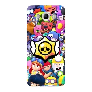 Чехол для Samsung Galaxy J7 2016 / J710 / J7108 Бравл Старс (VPrint) (Лого Brawl Stars)