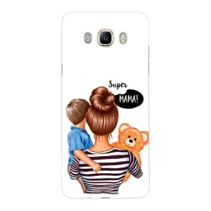 Чохол з друком для Samsung Galaxy J7 2016 / J710 / J7108 - (Мама з дитинкою) (AlphaPrint) (Мама з синочком)