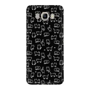 Чехол с принтом для Samsung Galaxy J7 2016 / J710 / J7108 (AlphaPrint) Модные коты (Меленькие котики)