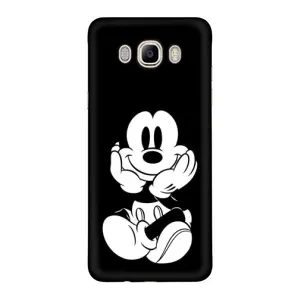 Міккі Маус чохол для Samsung Galaxy J7 2016 / J710 / J7108 (AlphaPrint - Мультяшні) (Маус на чорному)