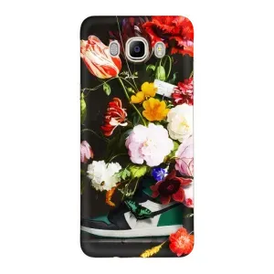 Брендновые Чехлы для Samsung Galaxy J7 2016 / J710 / J7108 - (PREMIUMPrint) (Nike цветы)