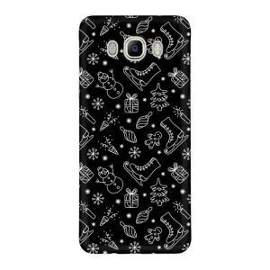 Новогодние, Праздничные Чехлы для Samsung Galaxy J7 2016 / J710 / J7108 - 2024 год (Новогодний фон)