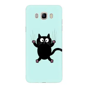 Чехол с принтом для Samsung Galaxy J7 2016 / J710 / J7108 (AlphaPrint) Модные коты (Падающий кот)