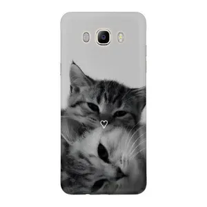 Чехол с рисунком кот на Samsung Galaxy J7 2016 / J710 / J7108 (Пара котов)