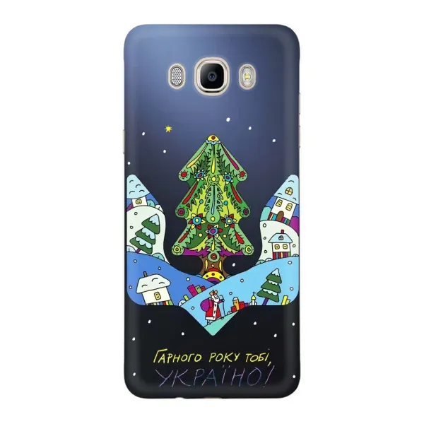 Чехол с принтом «Рождественский герб» для Samsung Galaxy J7 2016 (J710, J7108)