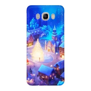 Різдвяні Чохли для Samsung Galaxy J7 2016 / J710 / J7108 (VPrint) (Різдвяне місто)