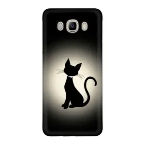 Чехол с принтом для Samsung Galaxy J7 2016 / J710 / J7108 (AlphaPrint) Модные коты (Силуэт котика)