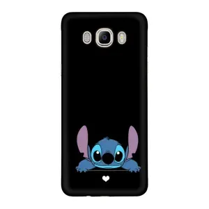 Чохол з принтом Стіч на Samsung Galaxy J7 2016 (J710, J7108) (Стіч на чорному)