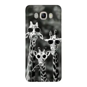 Силіконовий чохол з КАРТИНКАМИ літо для Samsung Galaxy J7 2016 / J710 / J7108 (AlphaPrint) (Жирафи в окулярах)