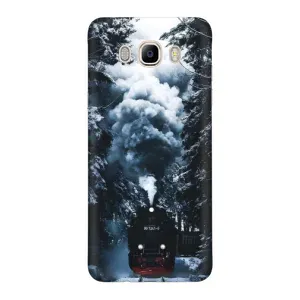 Новогодние, Праздничные Чехлы для Samsung Galaxy J7 2016 / J710 / J7108 - 2024 год (Зимний поезд)