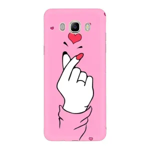 Чохол з принтом для Samsung Galaxy J7 2016 / J710 / J7108 (AlphaPrint - Знак сердечка)