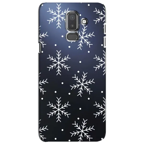 Чехол с принтом «Белые снежинки» для Samsung Galaxy J8 2018 (J810)
