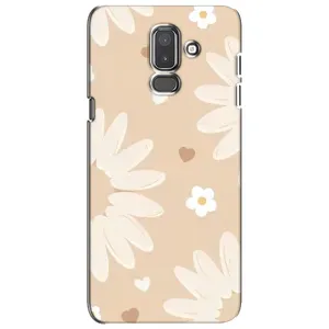 Чехол с принтом «Бежевые цветы» для Samsung Galaxy J8 2018 (J810)