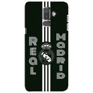 ФК Реал Мадрид чехлы для Samsung Galaxy J8-2018, J810 (AlphaPrint) (черно белый Реал)