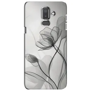 Чехол с принтом «Черные цветы» для Samsung Galaxy J8 2018 (J810)