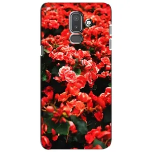 Чехлы с Цветами для Samsung Galaxy J8-2018, J810 (VPrint) (Цветы красные)