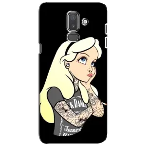 Чехол с печатью для Samsung Galaxy J8-2018, J810 - (Мода) (AlphaPrint) (Девочка в тату)