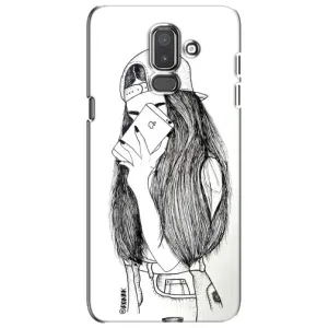 Чехол с печатью для Samsung Galaxy J8-2018, J810 - (Мода) (AlphaPrint) (Фото девочки)