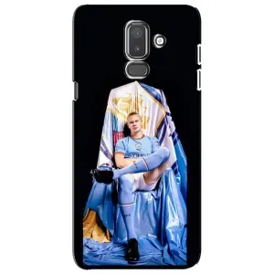 Чехлы с футболистом Ерлинг Холанд для Samsung Galaxy J8-2018, J810 (AlphaPrint) (футболист Холанн)