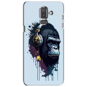 Чохол з Мавпами Samsung Galaxy J8-2018, J810 - (AlphaPrint) (Горила в навушниках)