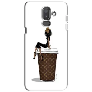 Чехлы Луи Витон для Samsung Galaxy J8-2018, J810 (AlphaPrint - LOUIS VUITTON) (кофе LOUIS VUITTON)