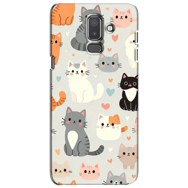 Чехол с принтом «Коллаж котов» для Samsung Galaxy J8 2018 (J810)