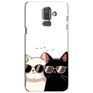 Чехол с рисунком кот на Samsung Galaxy J8-2018, J810 (Коты в очках)