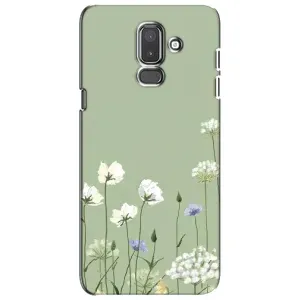 Чехол с принтом «Цветы на зеленом» для Samsung Galaxy J8 2018 (J810)