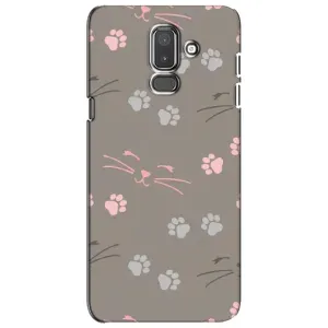 Чехол с рисунком кот на Samsung Galaxy J8-2018, J810 (Лапы и усы)