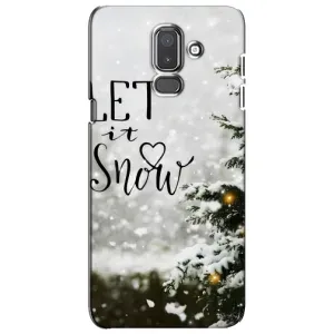 Новорічні, Святкові Чохли для Samsung Galaxy J8-2018, J810 - 2024 год (Let it snow)