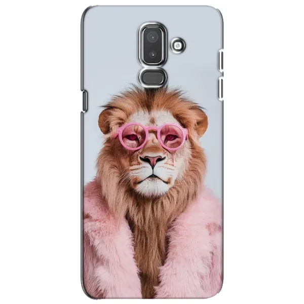 Чехол с принтом «Лев в очках» для Samsung Galaxy J8 2018 (J810)