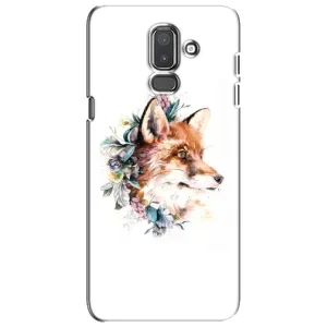 Чохол з принтом «Лиса в квітах» для Samsung Galaxy J8 2018 (J810)