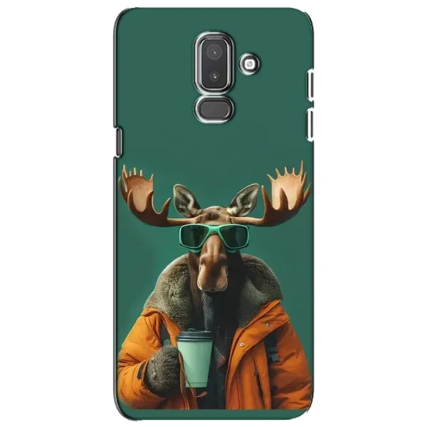 Чехол с принтом «Лось с кофе» для Samsung Galaxy J8 2018 (J810)