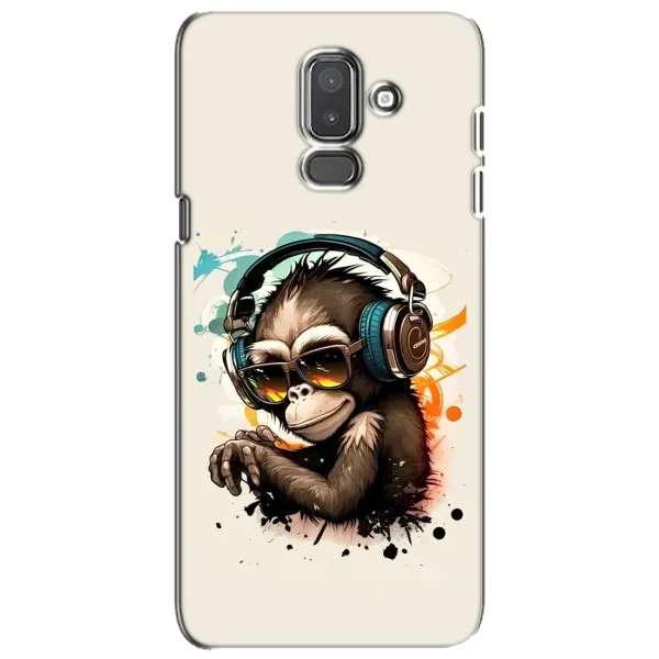 Чохол з принтом «Макака в навушниках» для Samsung Galaxy J8 2018 (J810)