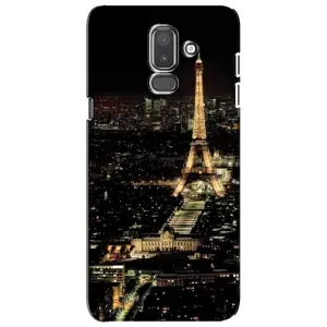 Чехол Эйфелева Башня для Samsung Galaxy J8-2018, J810 - (AlphaPrint) (Ночной Париж)