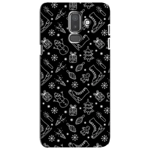 Новорічні, Святкові Чохли для Samsung Galaxy J8-2018, J810 - 2024 год (Новорічний фон)