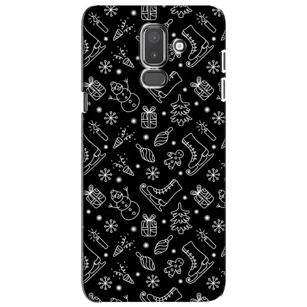 Чохол з принтом «Новорічний фон» для Samsung Galaxy J8 2018 (J810)