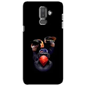 Чехол с Обезьянами Samsung Galaxy J8-2018, J810 - (AlphaPrint)