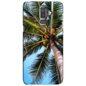 Силиконовый чехол с КАРТИНКАМИ лето для Samsung Galaxy J8-2018, J810 (AlphaPrint) (Пальма)