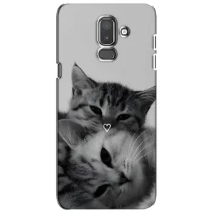 Чехол с рисунком кот на Samsung Galaxy J8-2018, J810 (Пара котов)