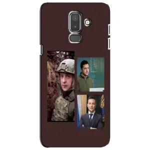 Чехол для Samsung Galaxy J8-2018, J810 (AlphaPrint - с принтом Зеленского) (Президент)