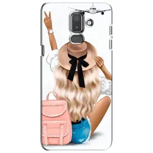 Чехол с печатью для Samsung Galaxy J8-2018, J810 - (Мода) (AlphaPrint) (Путешествие)