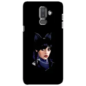 Чехлы Венсдей на Samsung Galaxy J8-2018, J810 Уэнсдей (AlphaPrint) (серьезная Уэнздей)