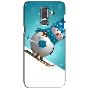 Чохол з принтом «Сніговик на лижах» для Samsung Galaxy J8 2018 (J810)