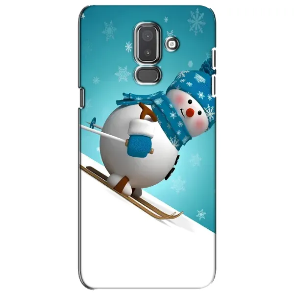 Чохол з принтом «Сніговик на лижах» для Samsung Galaxy J8 2018 (J810)