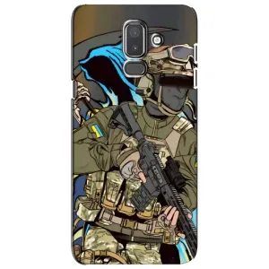Чехлы с картинкой ЗСУ для Samsung Galaxy J8-2018, J810 (AlphaPrint) (Воин ВСУ)