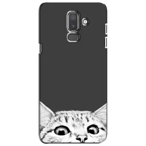 Чехол на Самсунг J8-2018, J810 с Котами (VPrint) (Выглядывает кот)